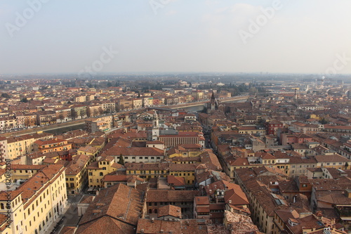 Verona city view from Torre dei Lamberti, Italy