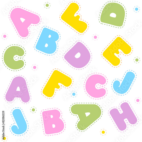 Alphabet seamless pattern