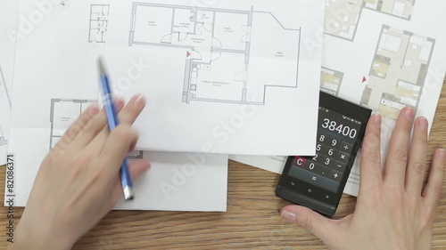 House plans with calculator for costing estimate
