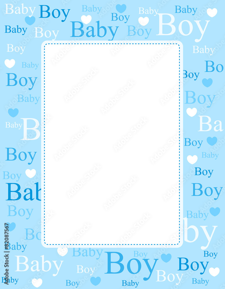 Baby boy frame Adobe Stock