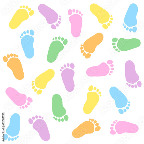 Baby footprints seamless