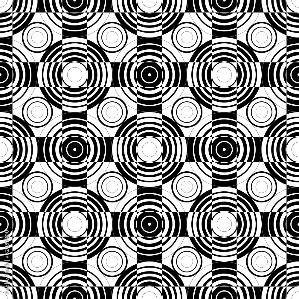 Obraz premium Seamless Line and Circle Pattern
