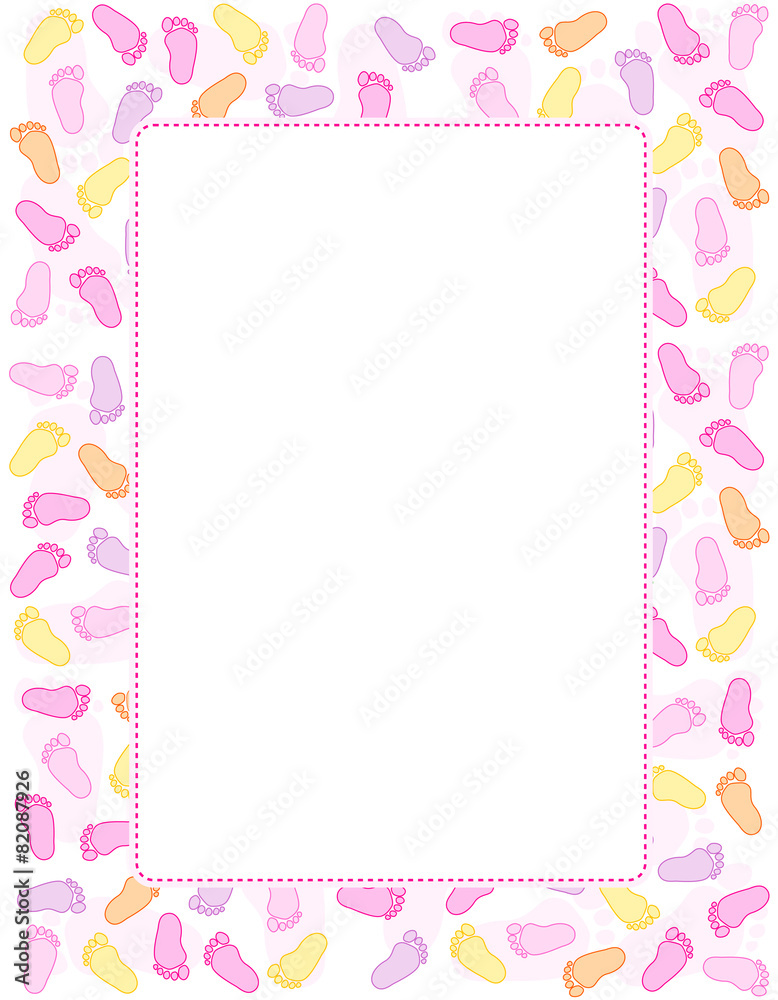 Baby footprints frame