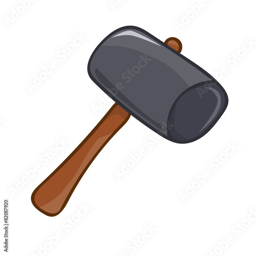 mallet isolated illustration