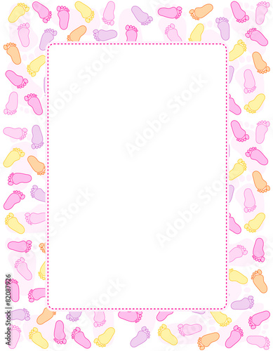 Baby footprints frame
