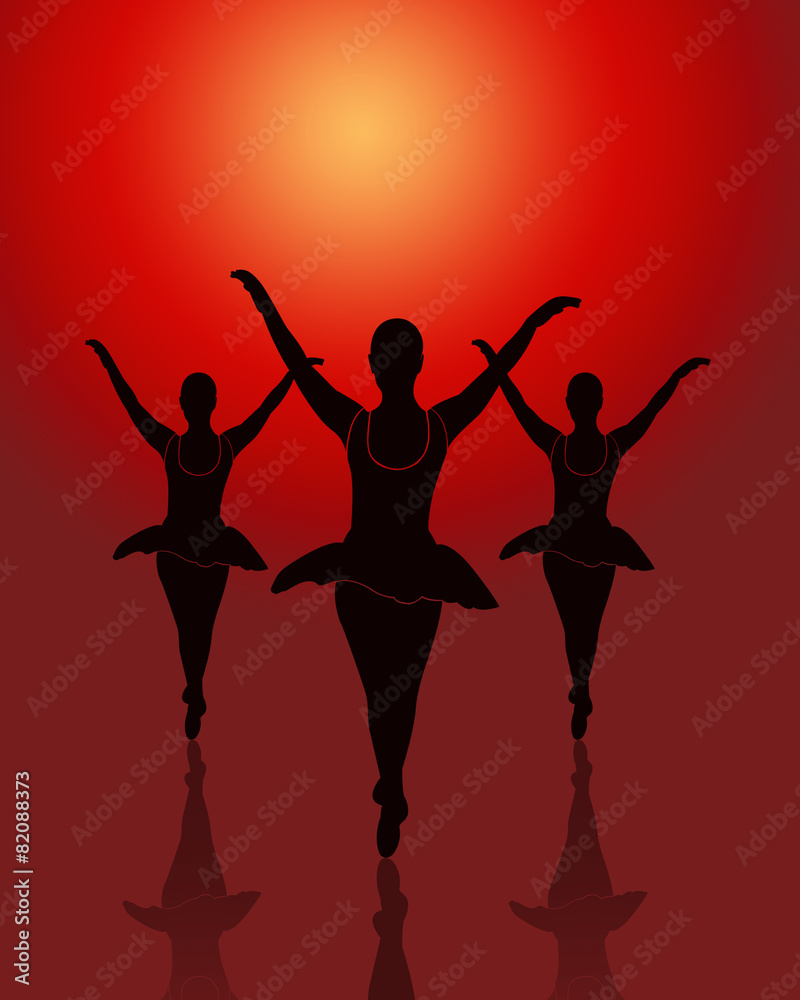 Fototapeta premium Ballet dancers group
