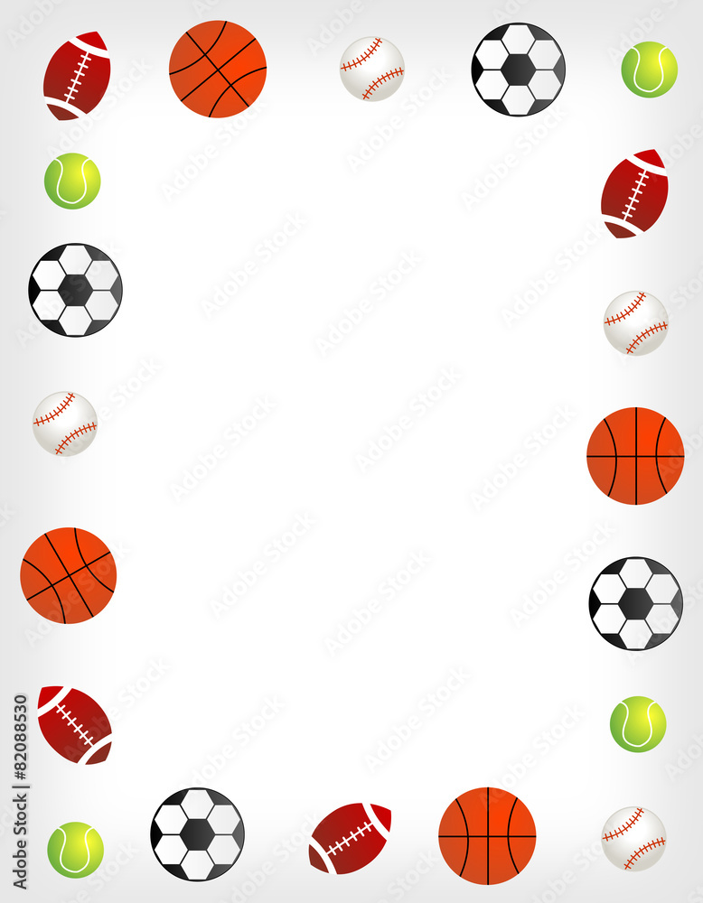 Sport balls border / frame