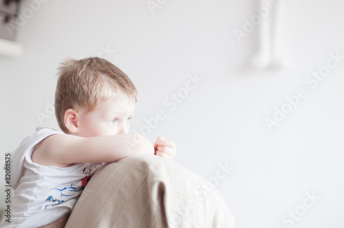 Sad little boy