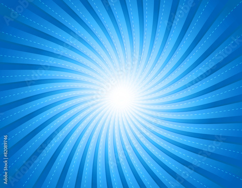 Cool blue retro burst background
