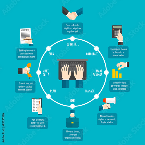 Business Hands Infographics © Macrovector