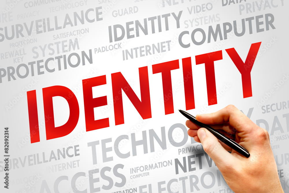 IDENTITY word cloud, security concept IDENTITY word cloud, security concept