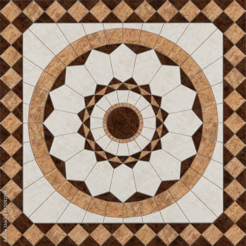 Stone floor pattern tiles