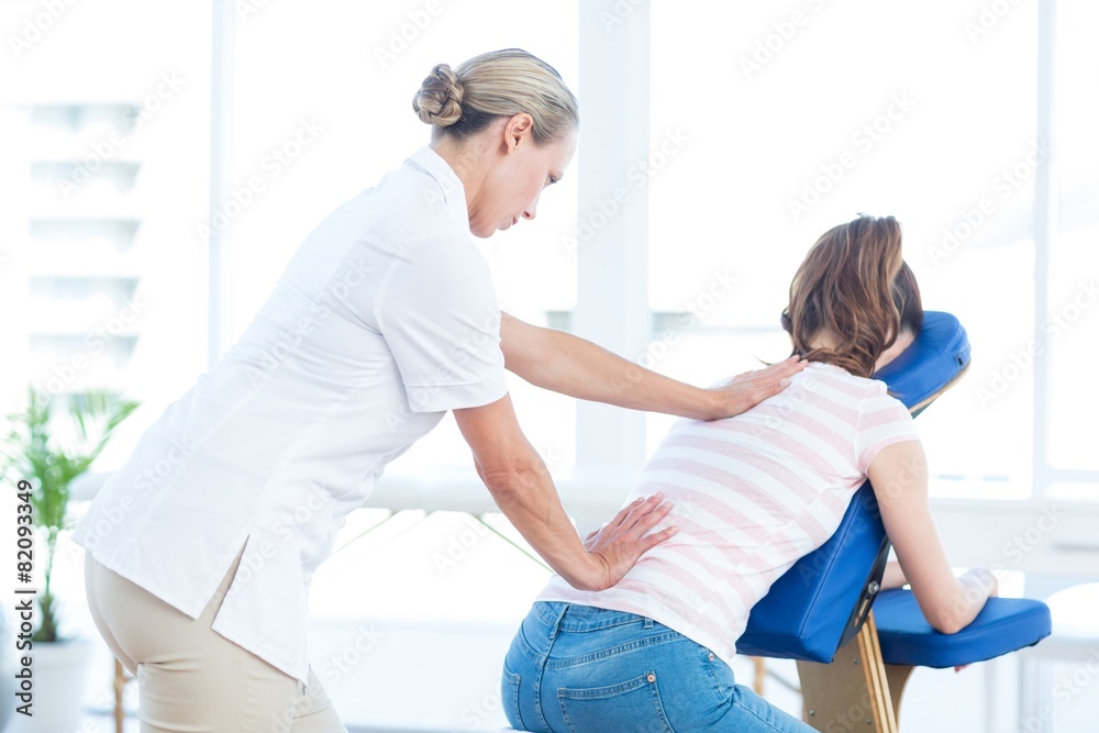 Fototapeta premium Woman having back massage