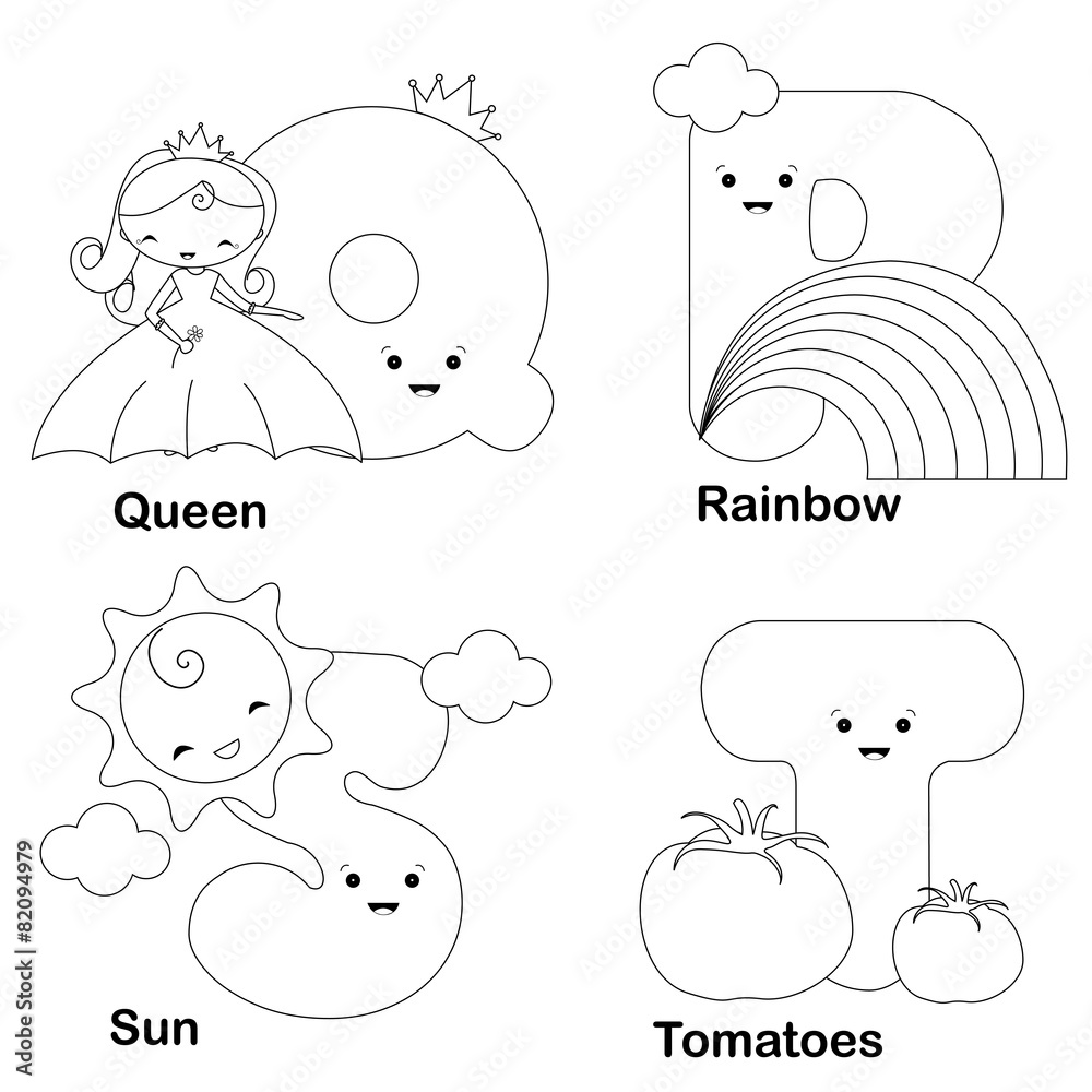 alphabet coloring page letters