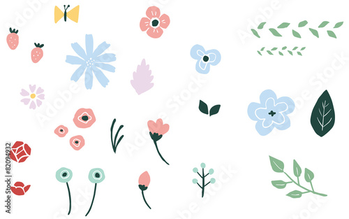 Fototapeta Naklejka Na Ścianę i Meble -  花のイラスト