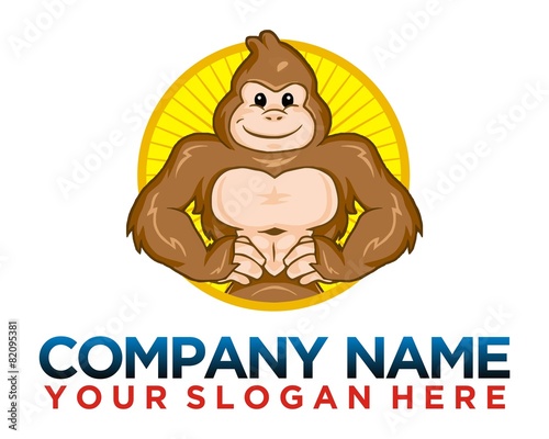 monkey gorilla logo image vector