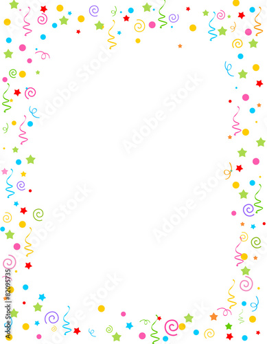 Confetti party frame