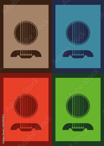 Poster Illustration Graphic Vector Gitarre