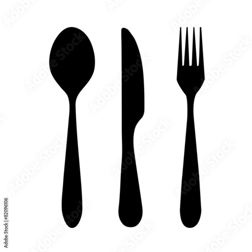 Obraz na płótnie fork spoon knife w salonie