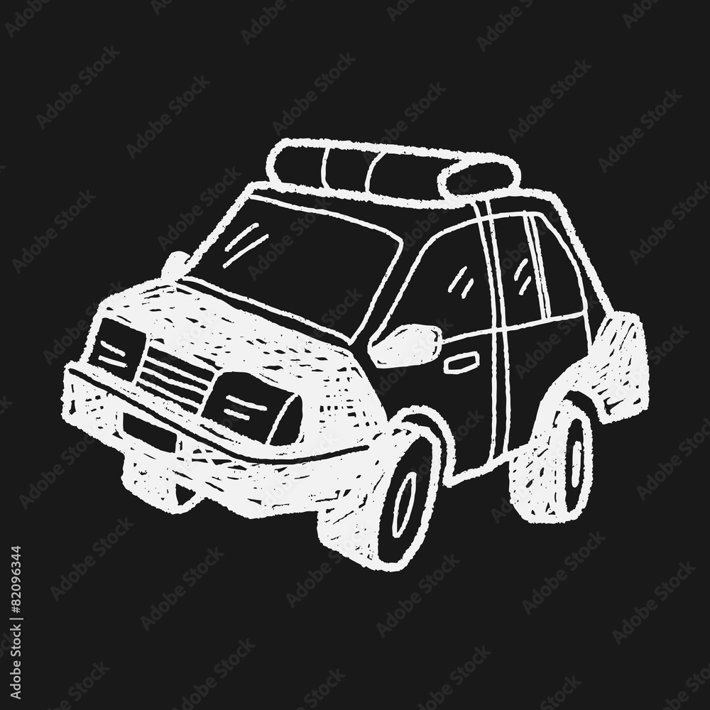 police car doodle