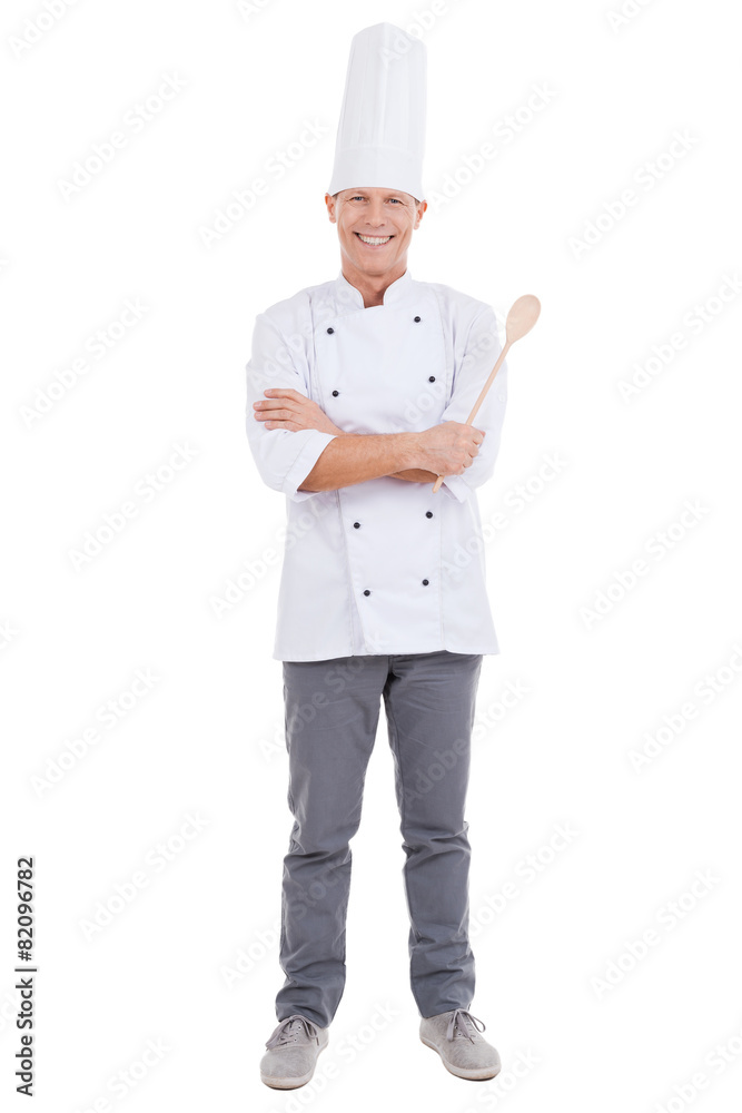 Confident chef.