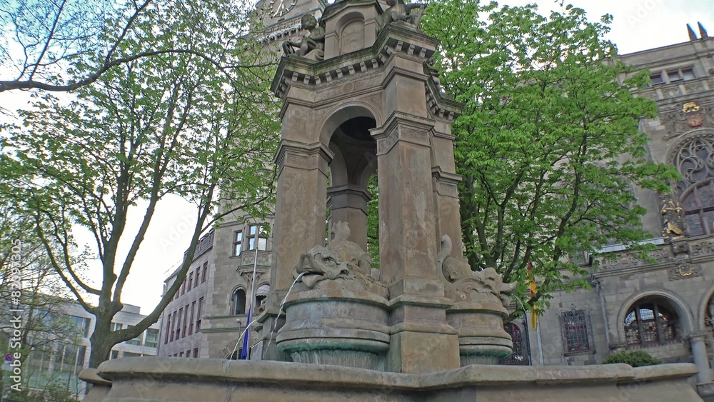 Fountain at City hall - Duisburg - Germany Fountain at City hall - Duisburg - Germany