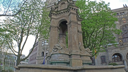 Fountain at City hall - Duisburg - Germany photo
