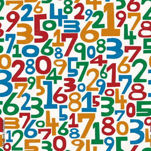 seamless pattern numbers