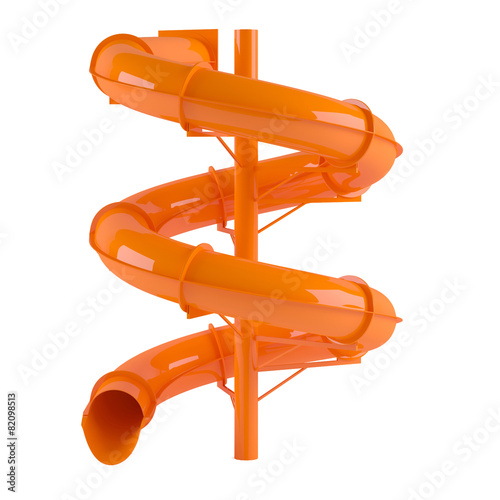 Aquapark slide tube isolated