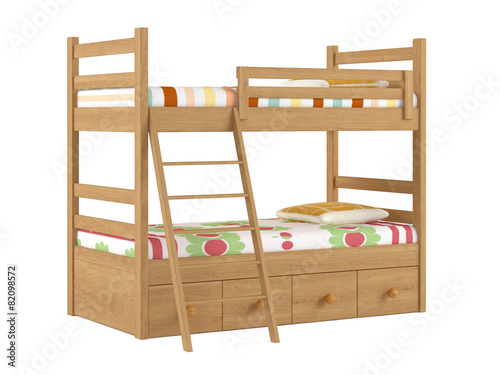 Bunk bed isolated