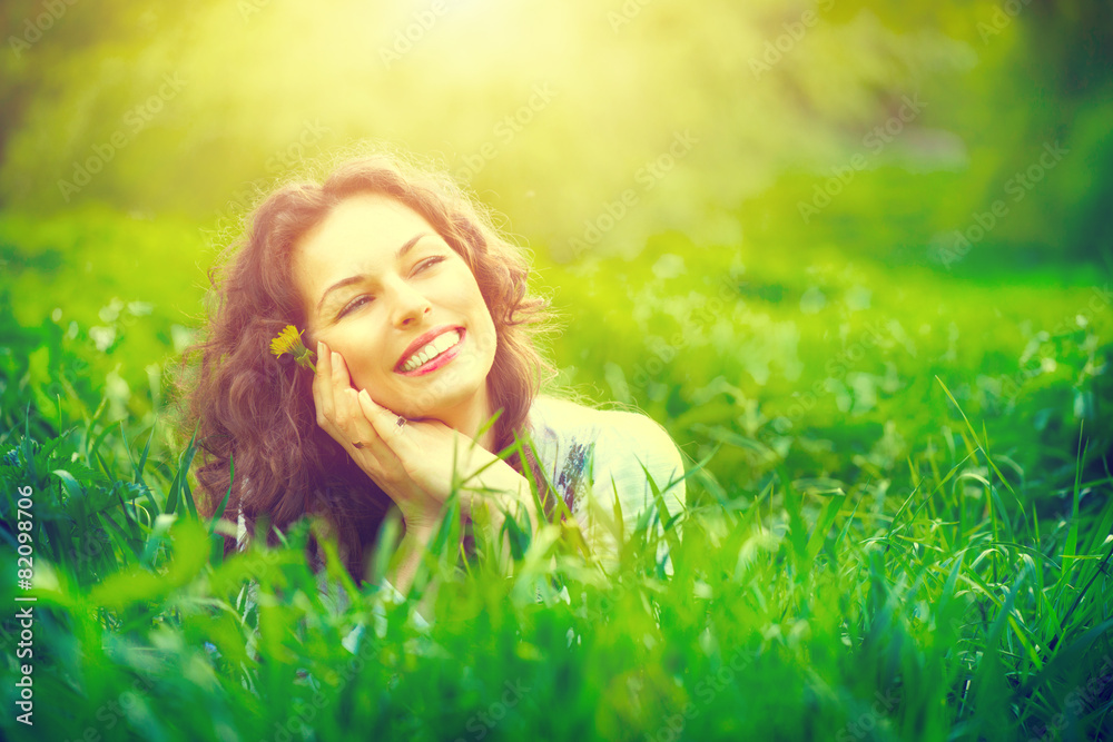 Beautiful young woman outdoors enjoying nature Beautiful young woman outdoors enjoying nature