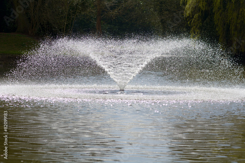 Water sparkling in fountain