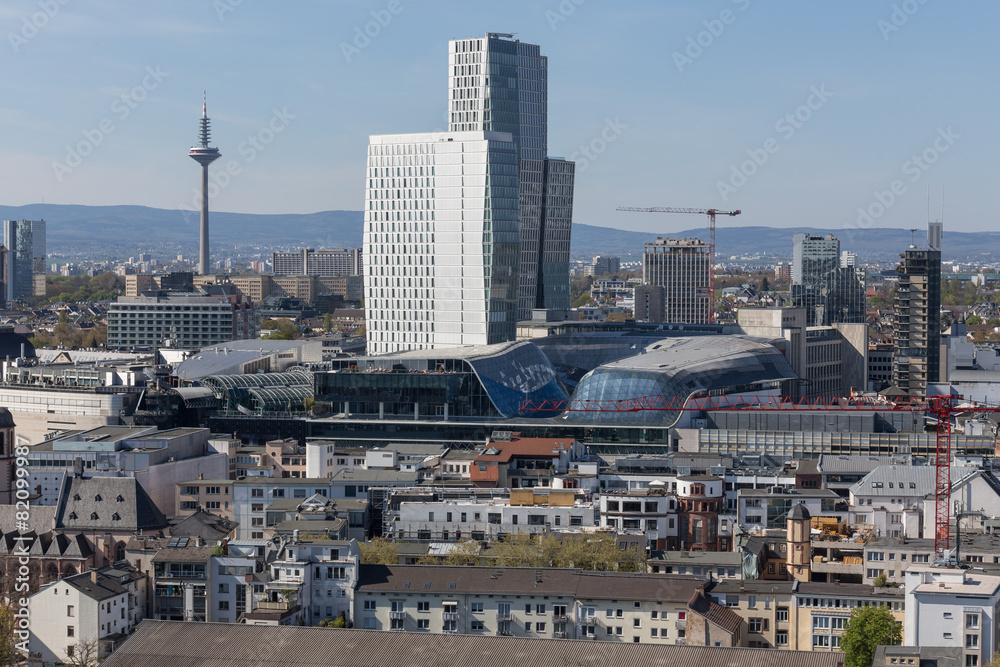 frankfurt am main germany cityscape with the tv tower