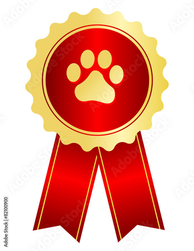 Dog show award ribbon