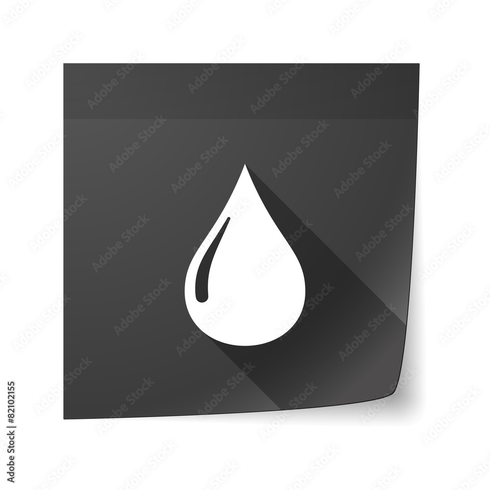 Sticky note icon with a fuel drop Sticky note icon with a fuel drop