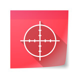 Sticky note icon with a crosshair