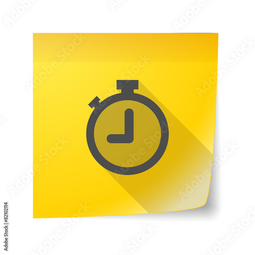 Sticky note icon with a timer