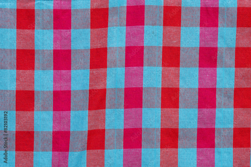 Fabric background cells of red and blue Fabric background cells of red and blue