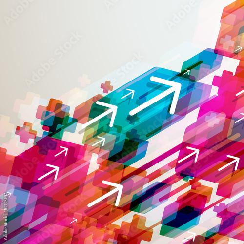 Abstract background with colorful design elements.