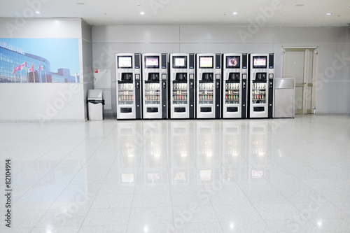 Vending machines with chocolates and cold drink photo