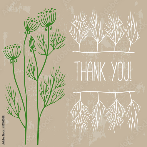 Postcard design with Dill