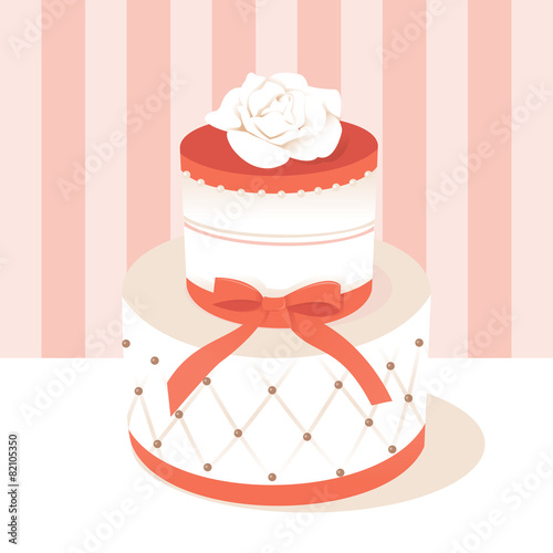 Beautiful Fondant Wedding Cake