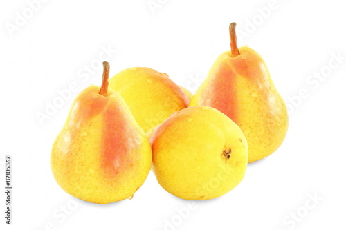 pear fruit  in pure whit background