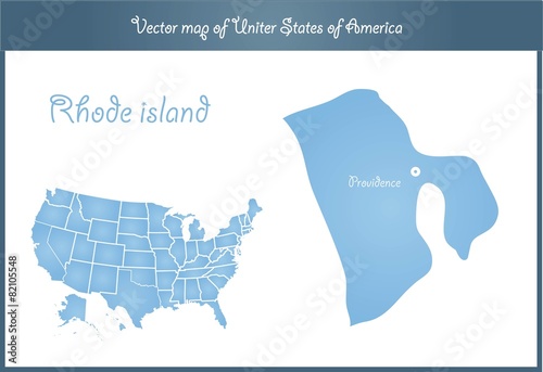 Rhode island state map