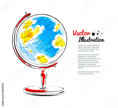 Vector illustration of globe.