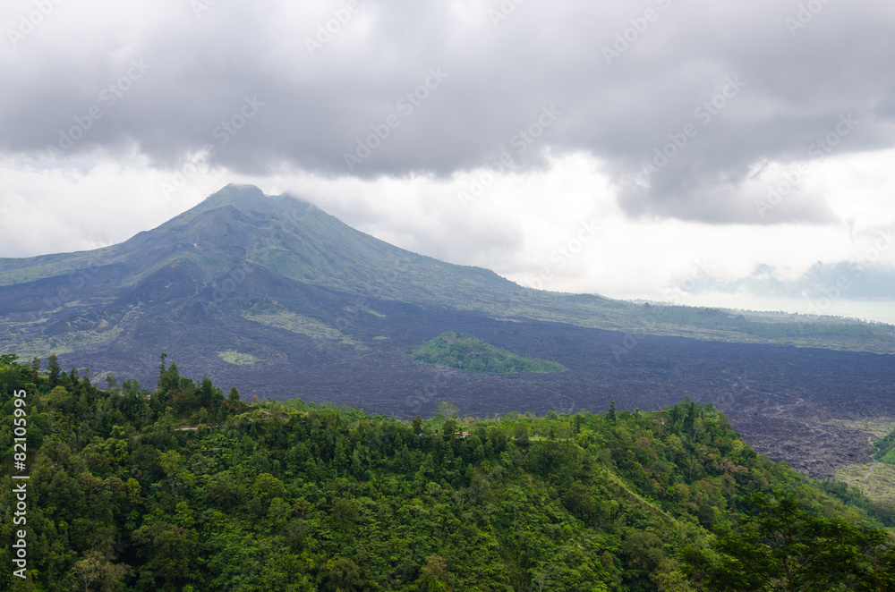 Volcano Mount view from Kintamani, Bali, Indonesia