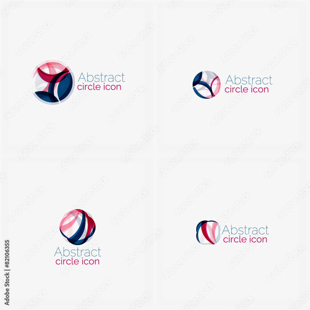 Fototapeta premium Clean elegant circle shaped abstract geometric logo. Universal