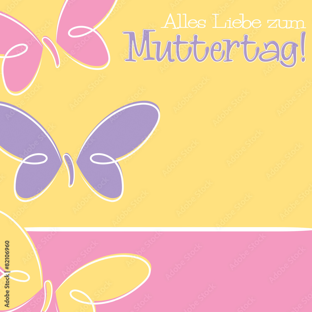 Hand Drawn German Happy Mother's Day card in vector format. Hand Drawn German Happy Mother's Day card in vector format.