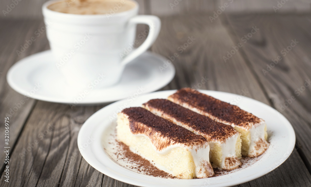 Coffee and cake as a background. Concept and idea Coffee and cake as a background. Concept and idea