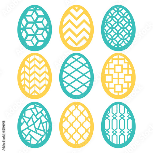 Easter Eggs Filigree Decoration Set